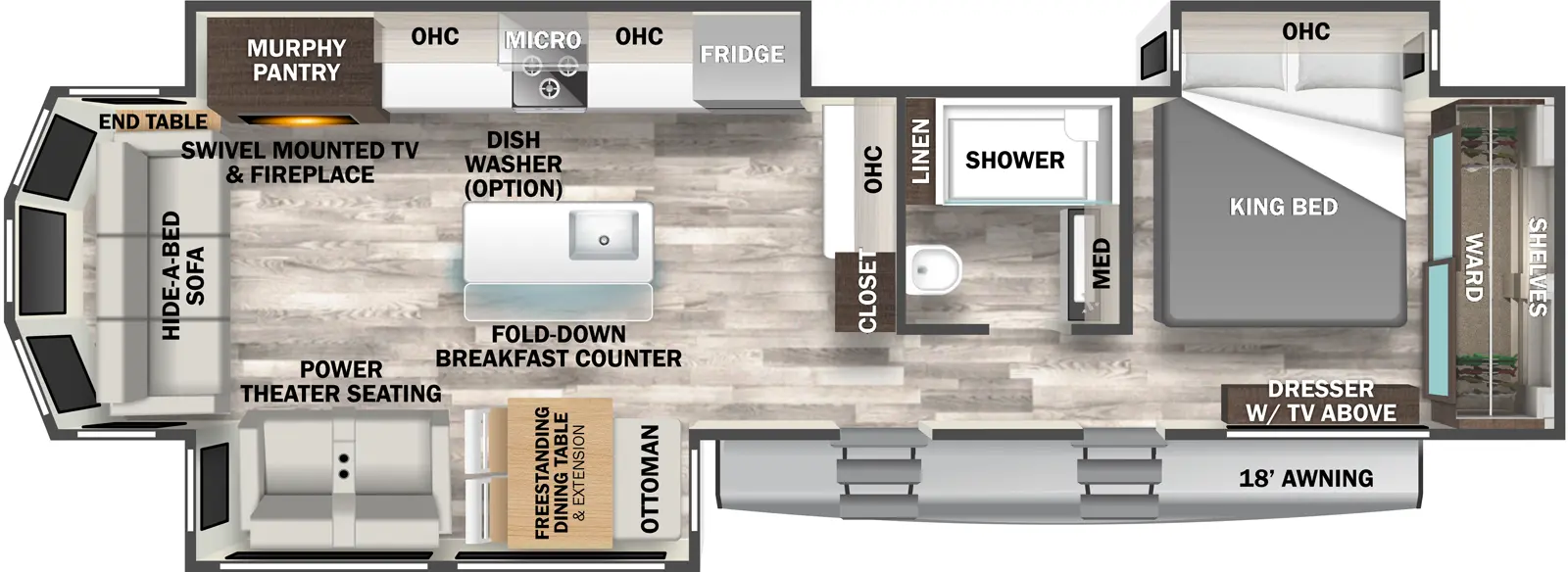 Cedar Creek Cottage 40CRS Floorplan